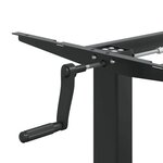 vidaXL Cadre de bureau debout noir (94-135)x60x(70-114) cm acier
