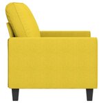vidaXL Canapé à 2 places Jaune clair 140 cm Tissu
