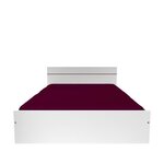 Lit adulte contemporain blanc 140 x 190 cm