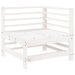 vidaXL Salon de jardin 4 Pièces blanc bois de pin massif