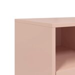 vidaXL Meuble TV rose 68x39x43 5 cm acier laminé à froid