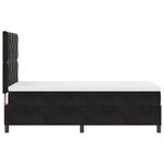 Lit Box Spring vidaXL avec Matelas Noir Simple en Velours