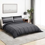 vidaXL Ensemble de housse de couette gris foncé 260x240 cm Coton
