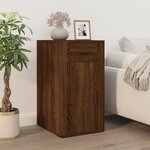 vidaXL Bureau avec armoire chêne marron bois d'ingénierie