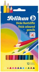 étui de 12 Crayons de couleur épais BSD12DN PELIKAN