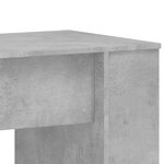 vidaXL Bureau gris béton 140x50x75 cm bois d'ingénierie