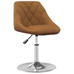 vidaXL Chaises pivotantes à manger lot de 6 Marron Velours
