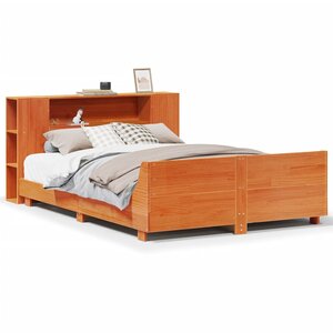 vidaXL Cadre de lit sans matelas cire marron 160x200cm bois pin massif