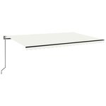 vidaXL Auvent rétractable automatique 500x350 cm Crème