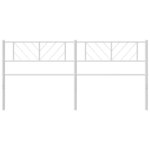 vidaXL Tête de lit métal blanc 200 cm