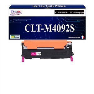 T3AZUR - Toner compatible avec Samsung CLT-M4092S pour Samsung CLP-310 CLP-310N CLP-315 CLP-315W - Magenta