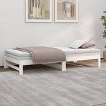 vidaXL Lit coulissant Blanc 2x(80x200) cm Bois de pin massif