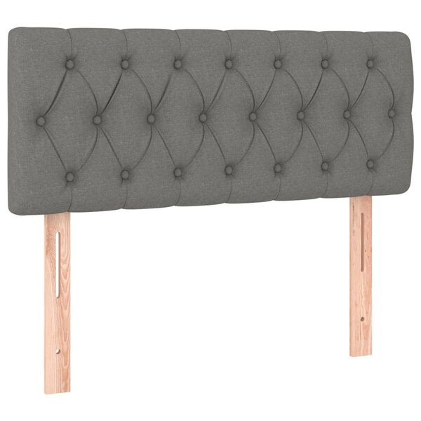 vidaXL Tête de lit Gris foncé 90x7x78/88 cm Tissu