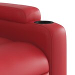 vidaXL Fauteuil inclinable de massage Rouge Similicuir