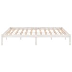 vidaXL Cadre de lit Blanc Bois massif 180x200 cm Super King