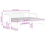 vidaXL Lit de jour avec gigogne et matelas vert foncé 80x200cm velours