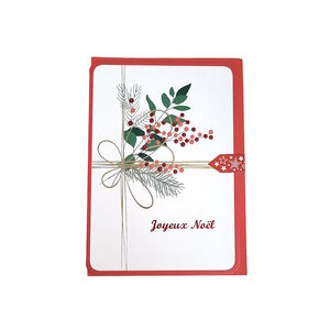 Carte De Voeux - Joyeux Noël Branches de Houx
