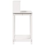vidaXL Table de rempotage avec étagères blanc bois massif de pin