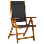 vidaXL Chaises pliables de jardin lot de 6 bois d'acacia et textilène