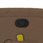 vidaXL Fauteuil de massage inclinable Marron Tissu