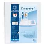 Classeur personnalisable Kreacover A4 Maxi 2 Ax Diam 40mm Dos 60 mm Blanc x 10 EXACOMPTA