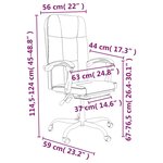 vidaXL Fauteuil inclinable de bureau Noir Similicuir