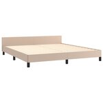 vidaXL Cadre de lit avec tête de lit Cappuccino 160x200 cm Similicuir