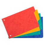Intercalaires Pour Fiches Bristol Carte Lustrée 225g/m2 4 Positions - 100x150mm - Couleurs Assorties - X 10 - Exacompta