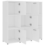 vidaXL Bibliothèque Blanc 90x30x90 cm Bois d’ingénierie