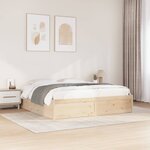 vidaXL Cadre de lit sans matelas 180x200 cm bois massif de pin