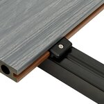 vidaXL Panneaux de terrasse et accessoires WPC Marron/gris 40 m² 2 2 m
