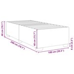 vidaXL Cadre de lit Bleu 100 x 200 cm Tissu