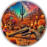 Pièce de monnaie en Argent g 31.1 (1 oz) Millésime 2024 DIA DE LOS MUERTOS