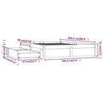 vidaXL Cadre de lit avec tiroirs Blanc 180x200 cm Super King