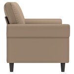 vidaXL Canapé à 2 places Cappuccino 140 cm Similicuir