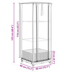 vidaXL Jardinière surélevée avec housse aspect rotin 40x40x123 cm