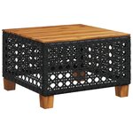 vidaXL Salon de jardin 9 Pièces avec coussins noir résine tressée