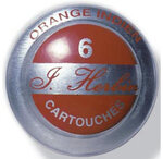 Boîte de 6 cartouches d'encre standard Orange indien HERBIN