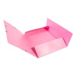 Chemise 3 rabats + elastique A4 cap 35 mm carte Rose EXACOMPTA