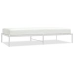 vidaXL Cadre de lit métal blanc 100x200 cm