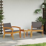 Chaises de jardin vidaXL 2 Pièces 59 5x70 5x72 5 cm en bois massif d'acacia