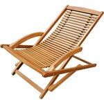 vidaXL Chaise de terrasse avec repose-pied Bois d'acacia solide