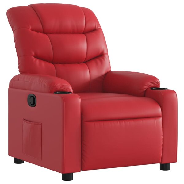 vidaXL Fauteuil inclinable Rouge Similicuir