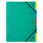 Trieur Harmonika Fenêtres Imprimées Véritable Carte Lustrée 5 Compartiments - Couleurs Assorties - X 8 - Exacompta