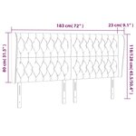 vidaXL Tête de lit avec oreilles Bleu 183x23x118/128 cm Tissu