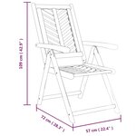 vidaXL Chaises de jardin inclinables lot de 3 bois massif d'acacia
