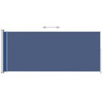 Vidaxl auvent latéral rétractable de patio 220x500 cm bleu