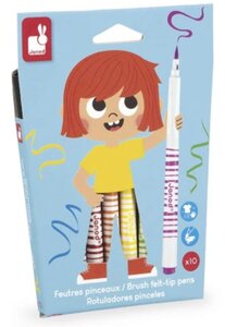Feutres pinceaux X10 - - Juratoys
