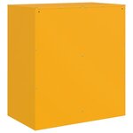 vidaXL Buffet jaune moutarde 67x39x73 cm acier