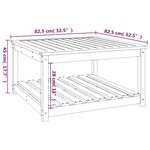 vidaXL Table de jardin 82 5x82 5x45 cm bois massif de douglas